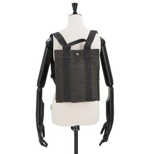 HERMES Her Line Ad PM Backpack Canvas Gray Purse